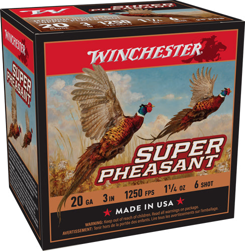 1-1/4OZ #6 1250FPS 10BX/C WINCHESTER SUPER PHEASANT 20GA (250 Round Case)