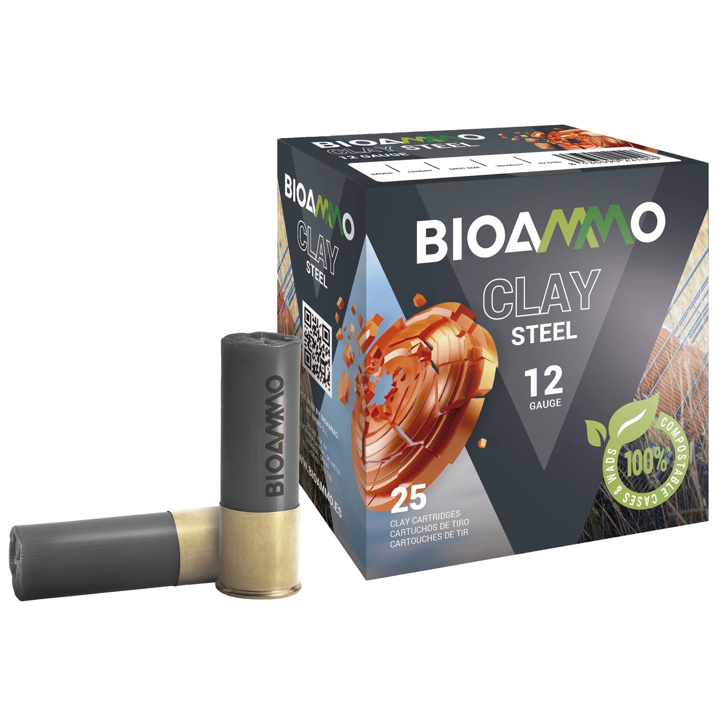 Winchester Ammunition, BIOAMMO, DOVE & CLAY, 12 Gauge, 2.75", #7, 1 oz., Steel Shotshell (25 Round Box)