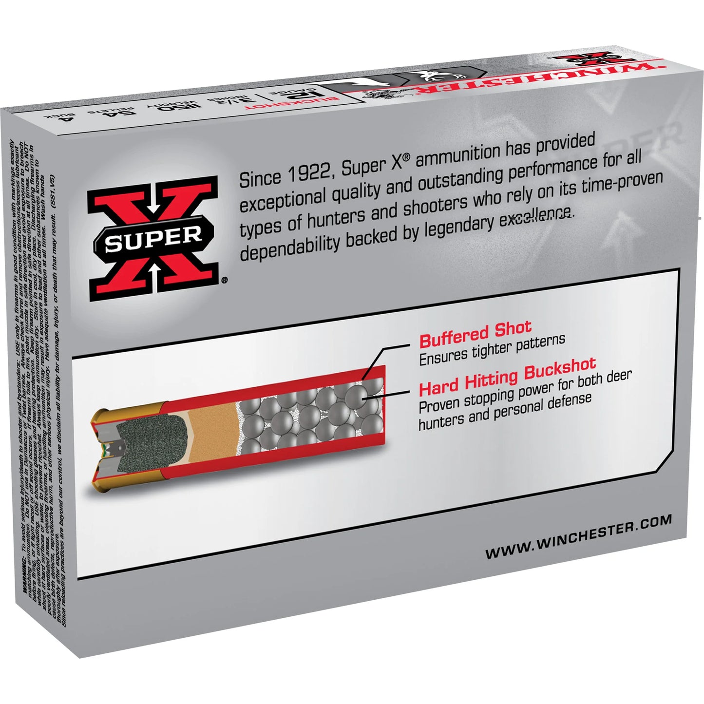 Winchester Ammunition, SUPER X, 12 Gauge 3.5", 4 Buck, Buckshot (5 Round Box)