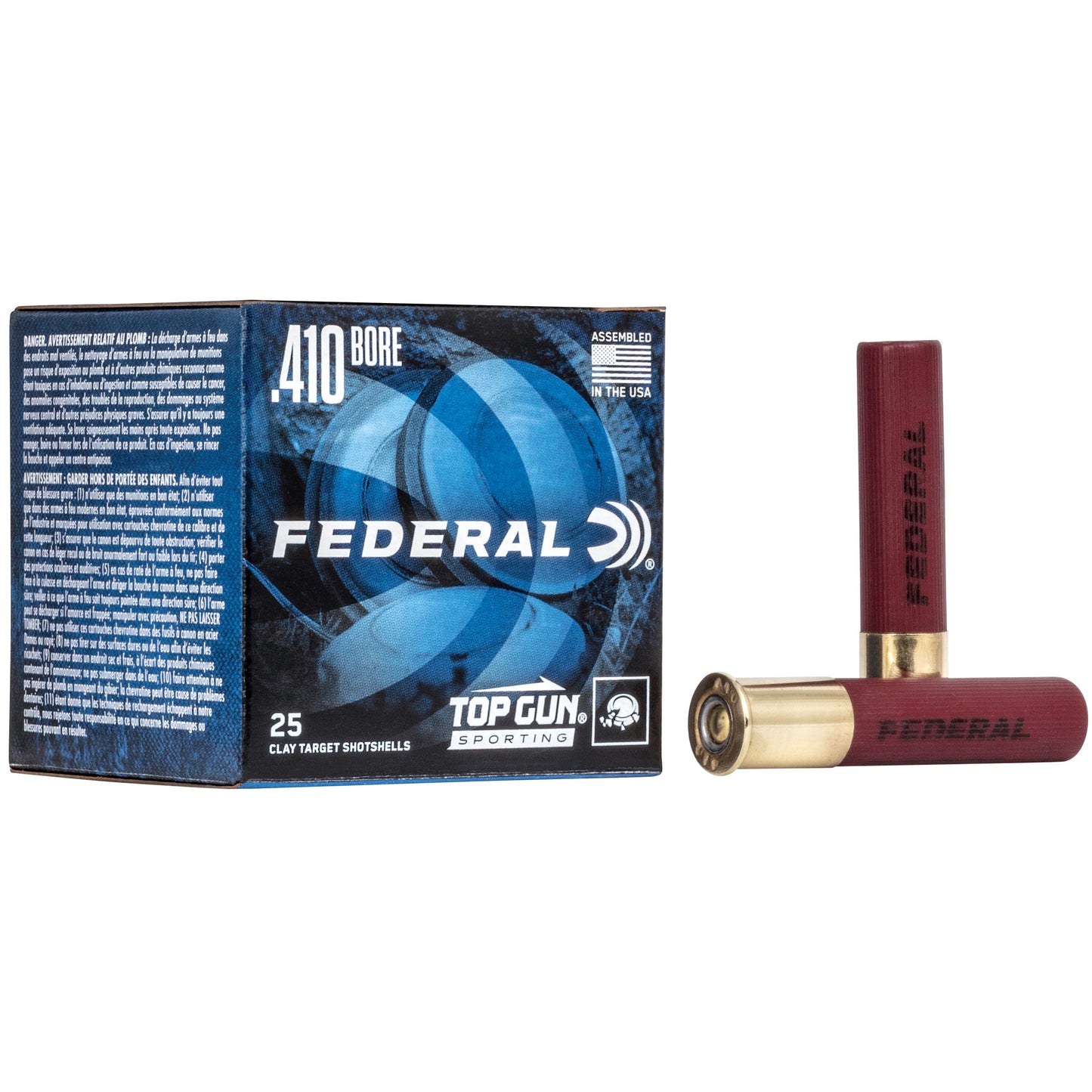 Federal, Top Gun Sporting, 410 Bore 2.5", #7.5, 1/2 oz (25 Round Box) 1,330 FPS