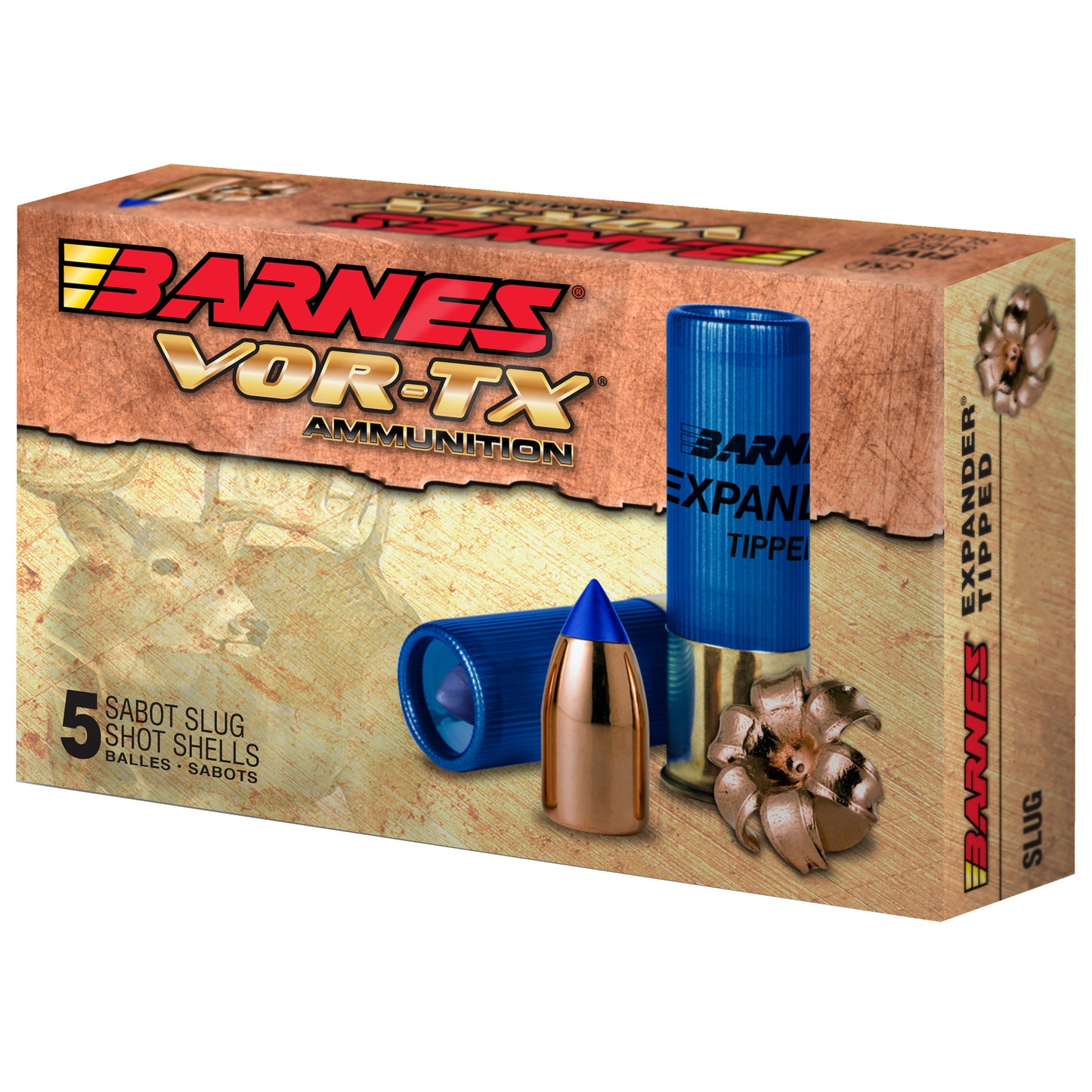 Barnes, VOR-TX, 438 Grain Slug, 12 Gauge 2.75", Shotshell (5 Round Box)