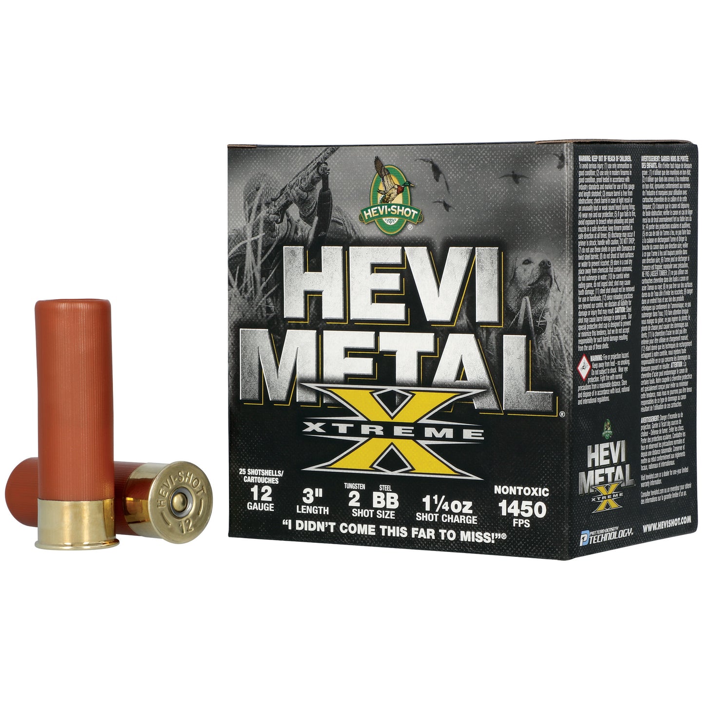 HEVI-Shot, Hevi-XXI, 12 Gauge, 3" Chamber, BB and #2 Shot (25 Round Box)