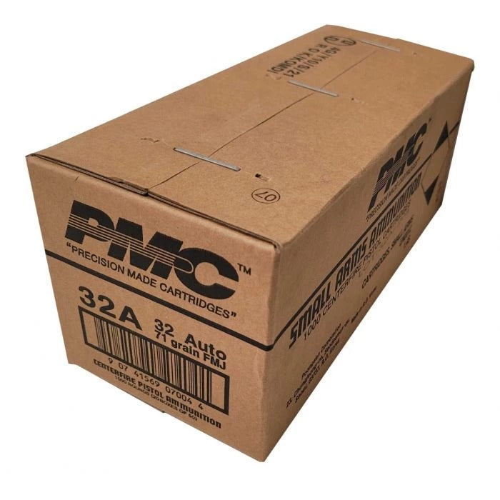 PMC Bronze .32 ACP Handgun Ammo - 71 Grain | FMJ | 1000rd Case