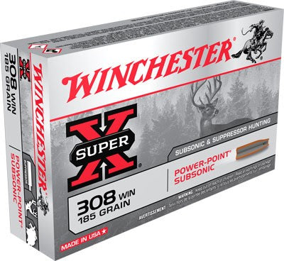 SUBSONIC 185GR 20RD 10BX/CSWINCHESTER SUPER-X 308 WIN