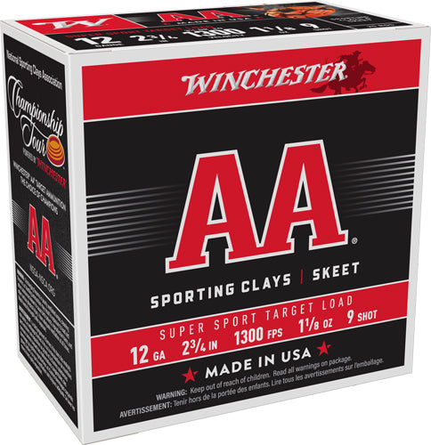 1-1/8OZ #9 1300FPS 250RD CASE WINCHESTER AA 12GA 2.75"