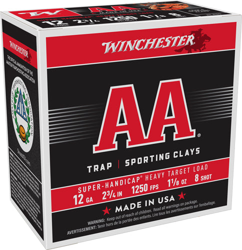 1-1/8OZ #8 1250FPS 250RR CASE WINCHESTER AA 12GA 2.75"