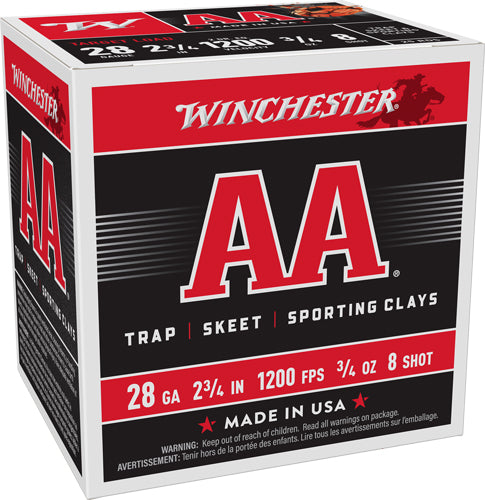 #8 1200FPS LOTWINCHESTER AA 28GA 2.75" 3/4OZ (250 Round Case)