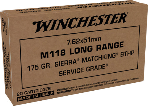 MATCHKING BTHP 20RD 25BX/CS WINCHESTER 7.62x51 175GR