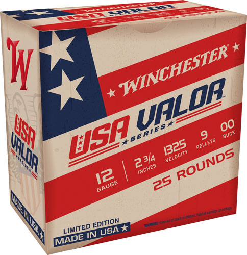 2.75" 00 BUCK 25RD 10BX/CS WINCHESTER USA VALOR 12GA
