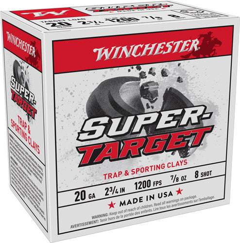 2.75" 7/8OZ #8 250RD CASE WINCHESTER SUPER TARGET 20GA
