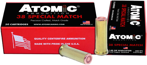 COPPER PLATE HBWC 10BX/CS ATOMIC 38 SPECIAL MATCH 148GR (50 Round Box)