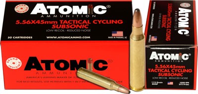 RNSP 10BX/CS ATOMIC 5.56X45 112GR SUBSONIC (50 Round Box)