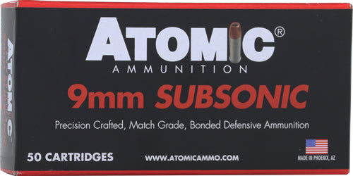 SUBSONIC JHP 10BX/CS ATOMIC 9MM LUGER 147GR (50 Round Box)