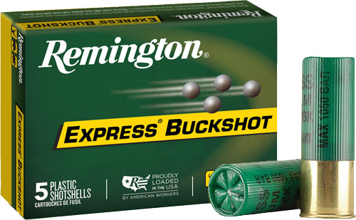00 BUCK 12 PELLETS 5RD 50BX/CSREMINGTON BUCKSHOT 12GA 2.75"