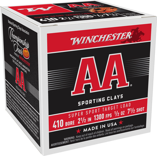 #7.5 1300FPS LOT WINCHESTER AA 410 2.5" 1/2OZ (250 Round Case)