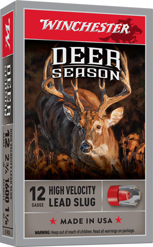 2.75" 1-1/8OZ SLUG 20BX/CS WINCHESTER DEER SEASON 12GA (5 Round Box)