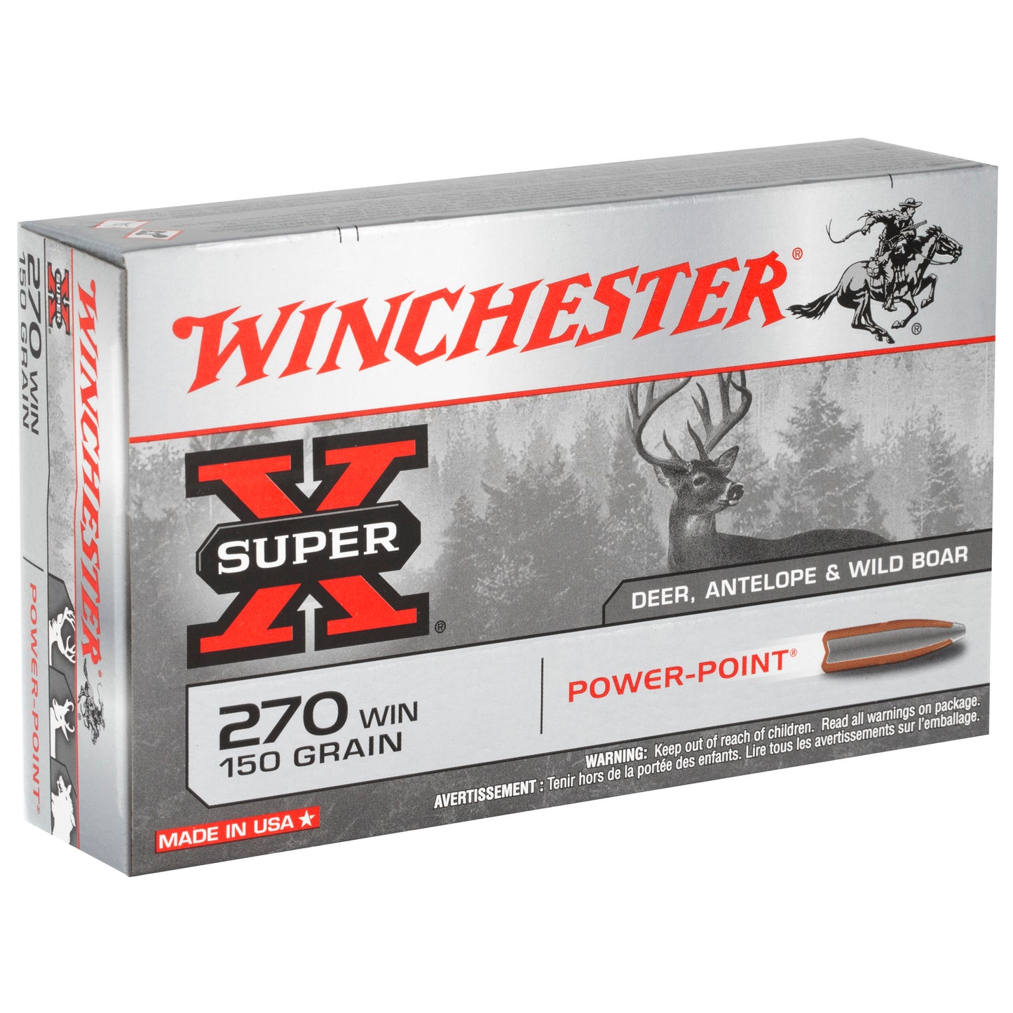 Winchester Ammunition, Super-X, 270Win, 150 Grain | PP | (20 Round Box)