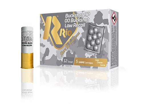 Rio Royal Buck 9P 12ga Buckshot 2.75 inch Shotgun Shells - 00Buck | 1345 fps | (250 Round Case)