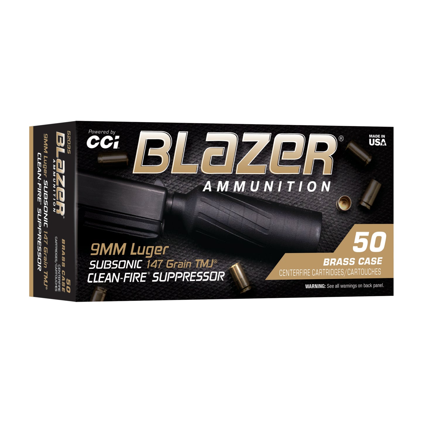 CCI BLAZER BRASS 9MM SUPRS 147GR TMJ