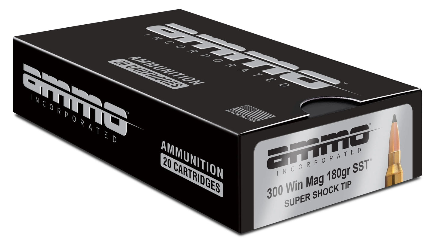 Ammo Inc Signature Hunt .300 Win Mag Rifle Ammo - 180 Grain | Super Shock Tip |