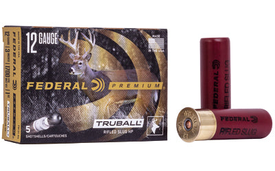 Federal, Premium, Vital Shok, 20 or 12 Gauge 3", TruBall Slug, Hollow Point, 1oz (5 Round Box)