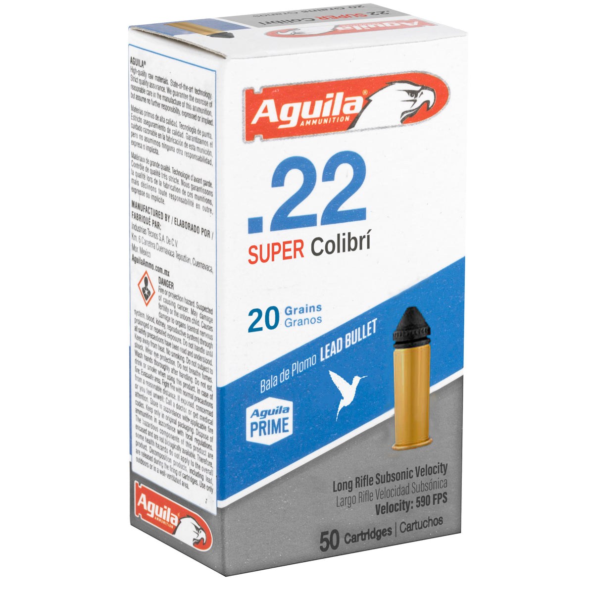 Aguila 22LR Sup Colibri 20GR (50 Round)