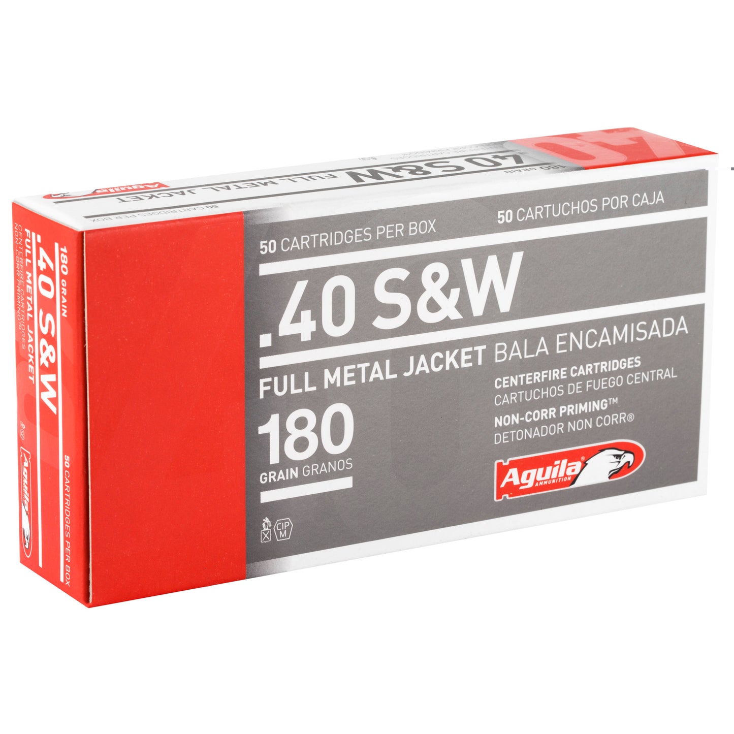 Aguila, 40 S&W, 180 Grain | FMJ | (50 Round Box)