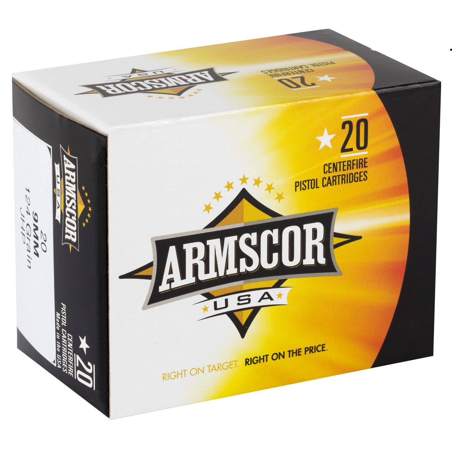 Armscor, 9MM, 124 Grain | JHP | (20 Round Box)