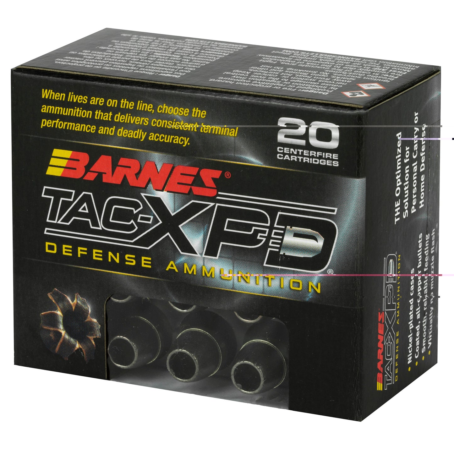 Barnes, TAC-XPD, 40S&W, 140 Grain, TAC-XP | HP | Lead Free (20 Round Box)