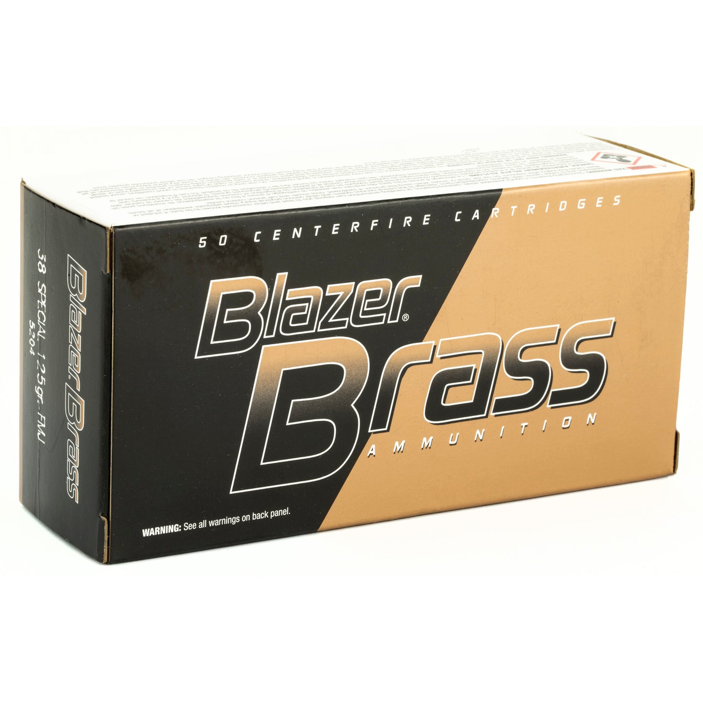 Blazer Ammunition, Blazer Brass, 38 Special, 125 Grain | FMJ | (50 Round Box)