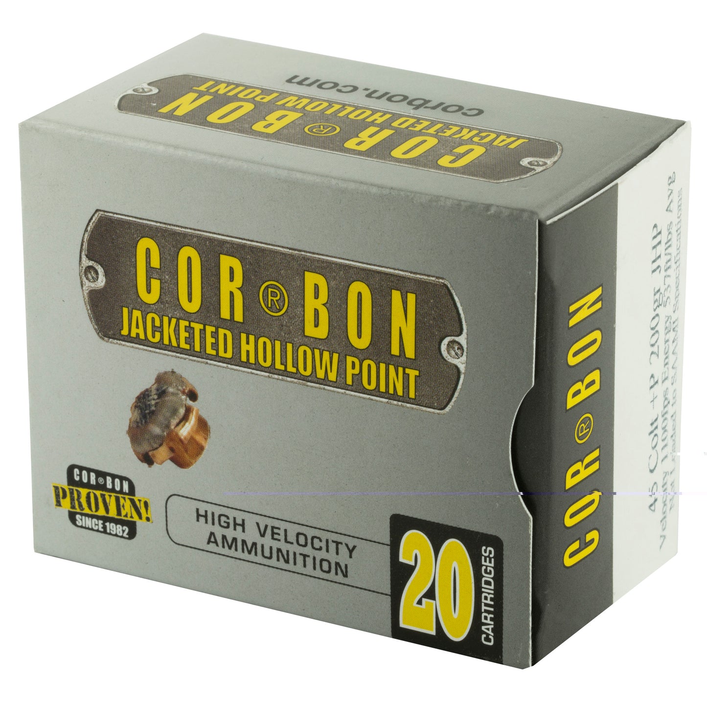 Corbon 45 Colt +P, 200 Grain | JHP | (20 Round Box)
