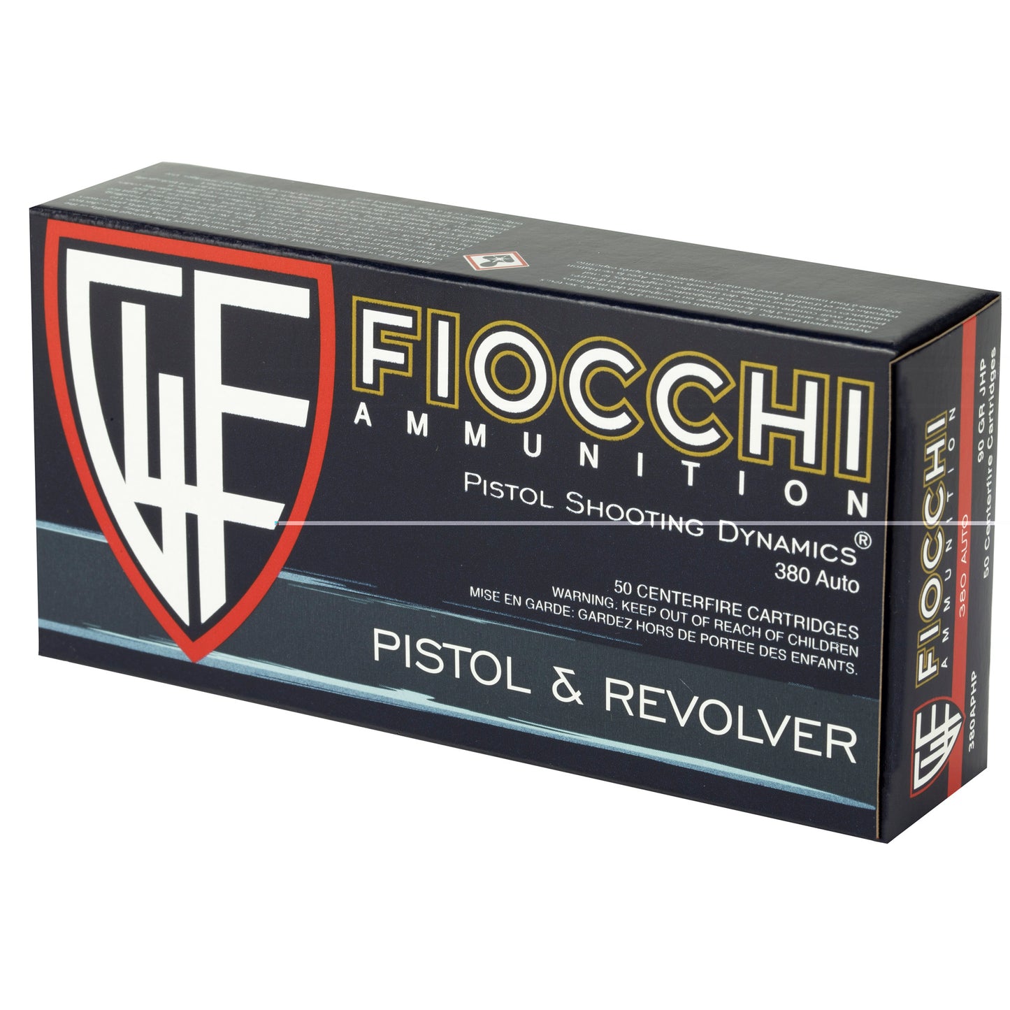 Fiocchi, 380 ACP, 90 Grain | JHP | (50 Round Box)