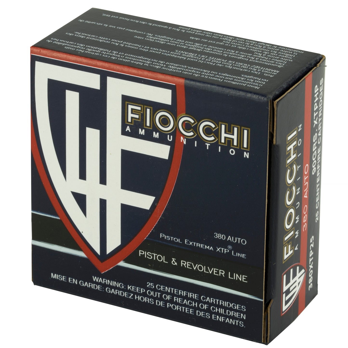 Fiocchi, 380 ACP, 90 Grain | XTP | (25 Round Box)