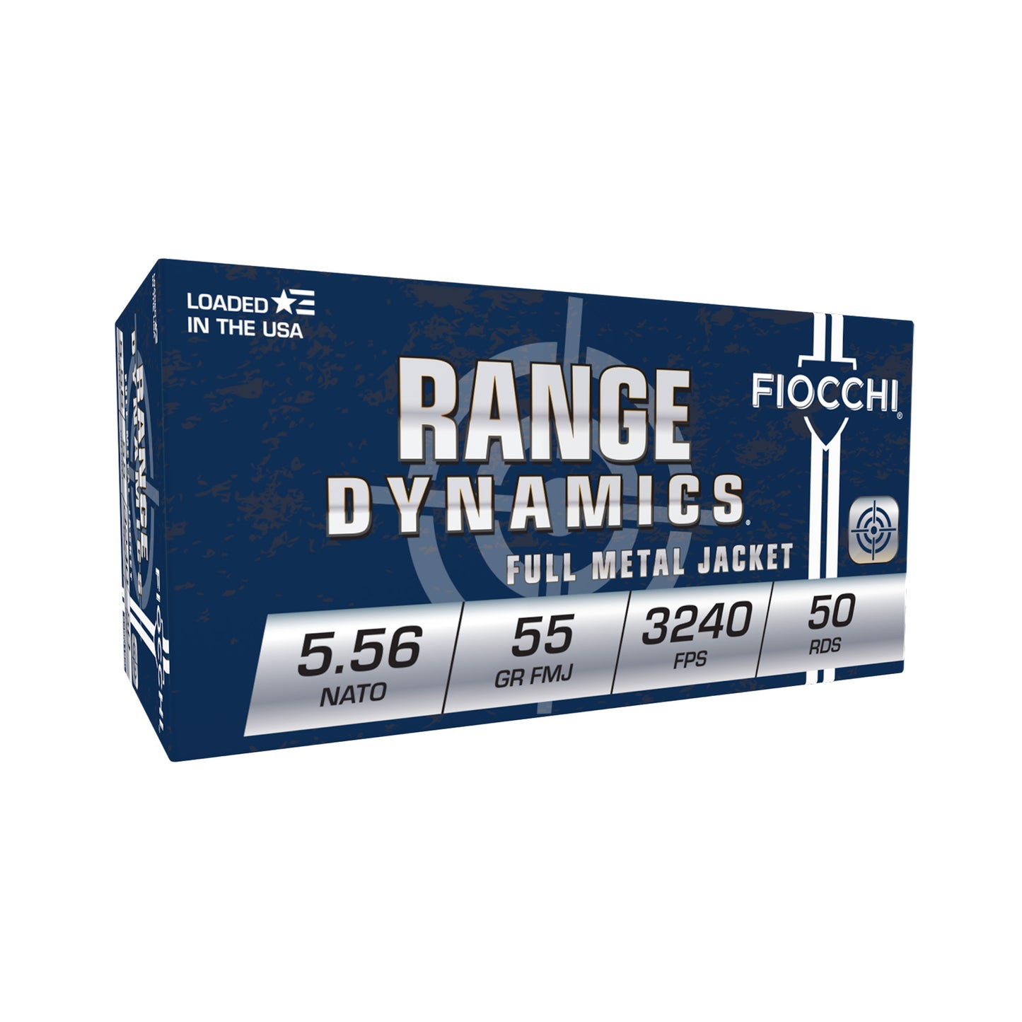 Fiocchi Ammunition, Rifle, 5.56 NATO, 55 Grain, Full Metal Jacket Boat Tail, M193 (50 Round Box)