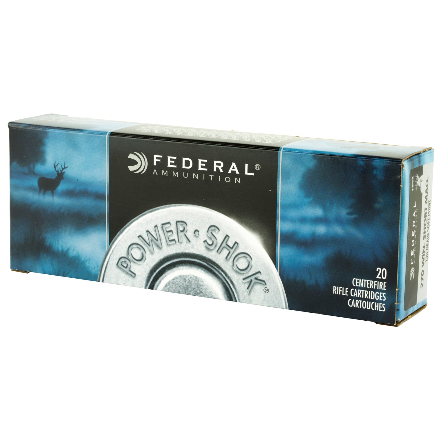 Federal, PowerShok, 270 Winchester Short Magnum, 130 Grain | SP | (20 Round Box)