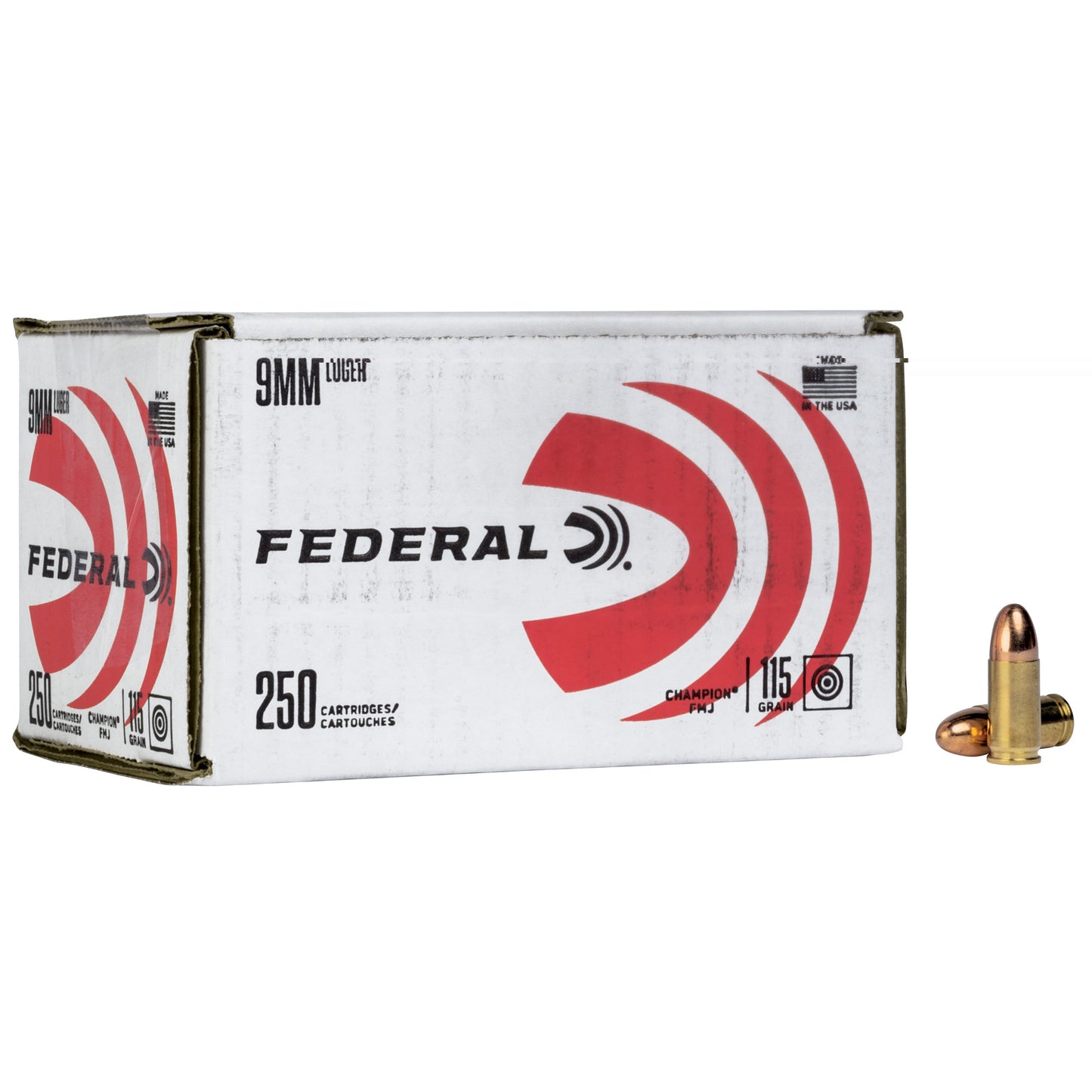 Federal, Champion, 9MM, 115 Grain, Full Metal Jacket (250 Round Box)