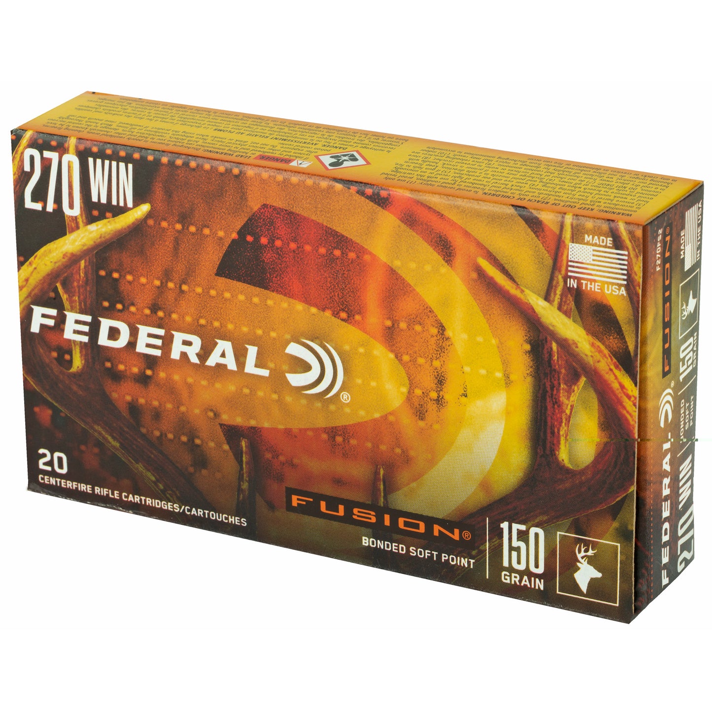 Federal, Fusion, 270 Win, 150 Grain, Boat Tail (20 Round Box)