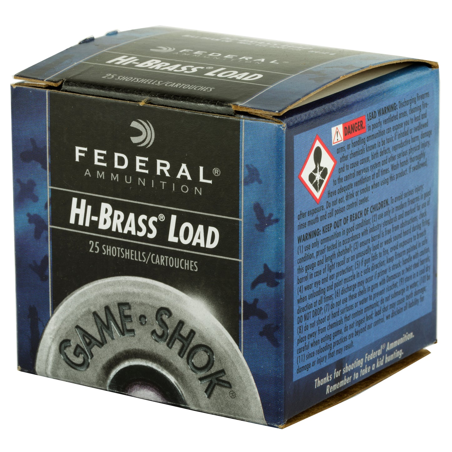 Federal, GameShok, 410 Gauge, 2.5", #6, Max Dram, .5oz, Shotshell Lead Shot (25 Round Box)