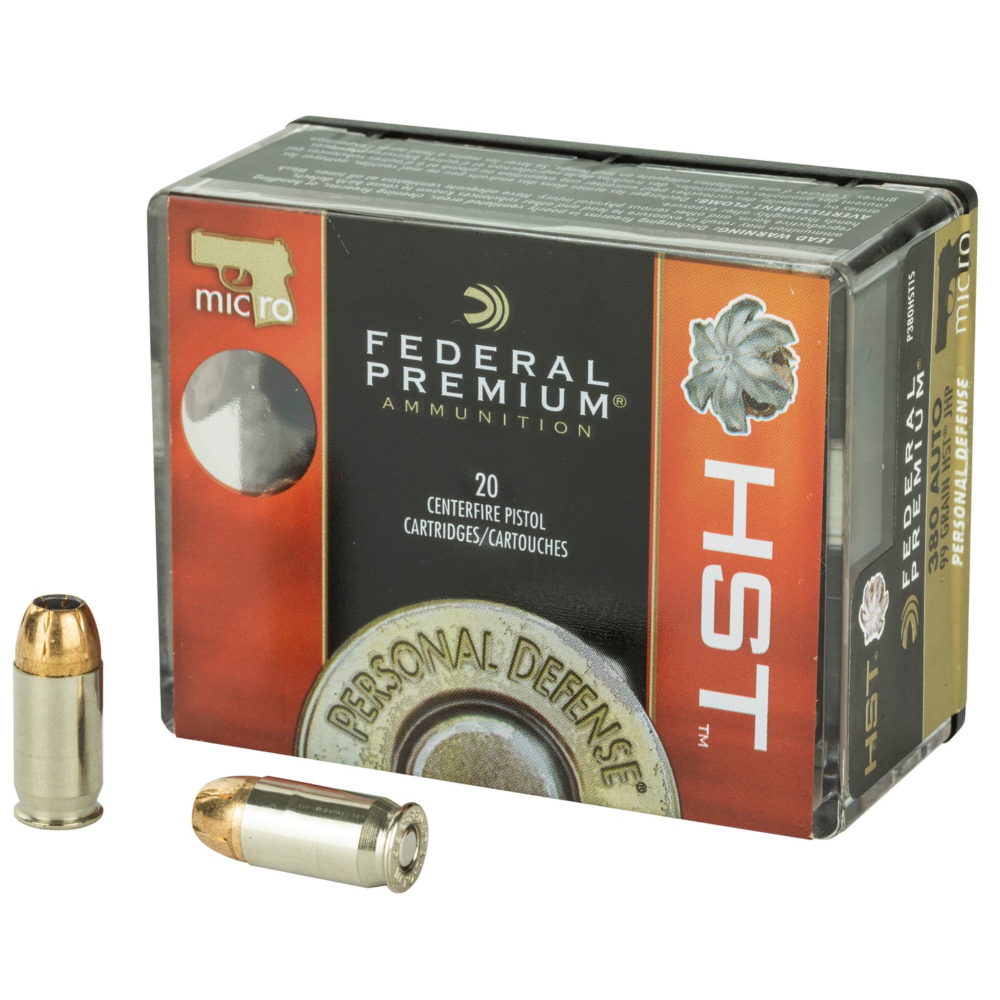 Federal, Premium Personal Defense, 380 ACP, 99 Grain, HST (20 Round Box)