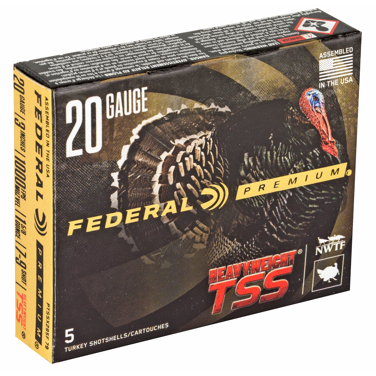 Federal, Heavyweight TSS with Flightcontrol Flex, 20 Gauge 3", 7/9 Combo, 1 5/8oz (5 Round Box)