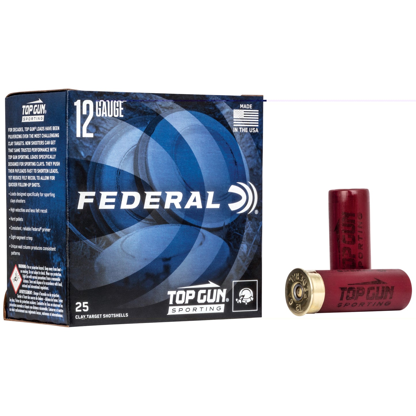 Federal, Top Gun Sporting, 12 Gauge 2.75", #8, 1 oz (25 Round Box)