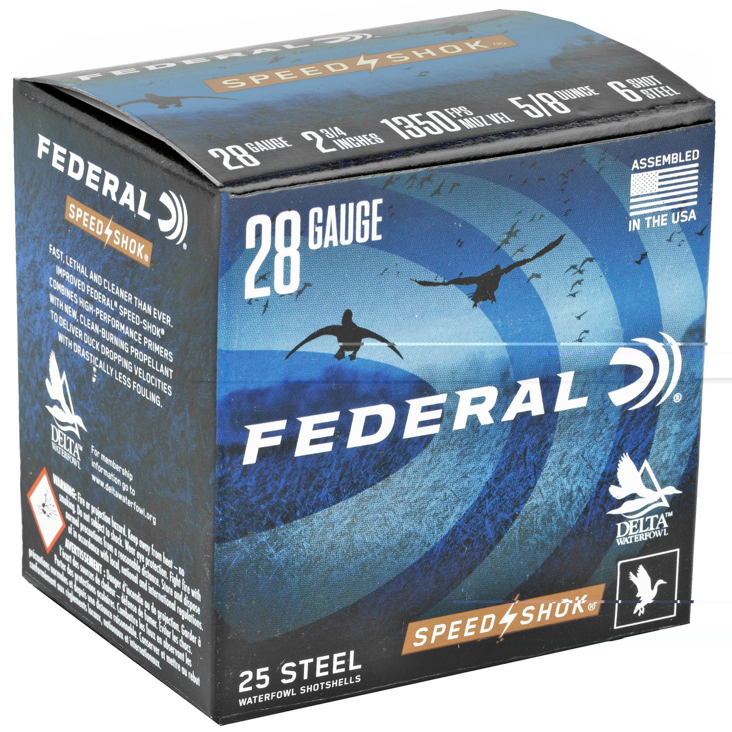 Federal, Speed-Shok Hight Velocity Steel Shot, 28 Gauge 2.75", #6, Steel Shot (25 Round Box)