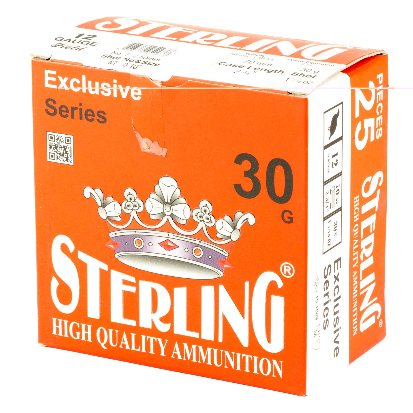 Sterling, Exclusive Series, 12 Gauge 2.75", #7, 1 1/6 oz, Shot Shell (25 Round Box)