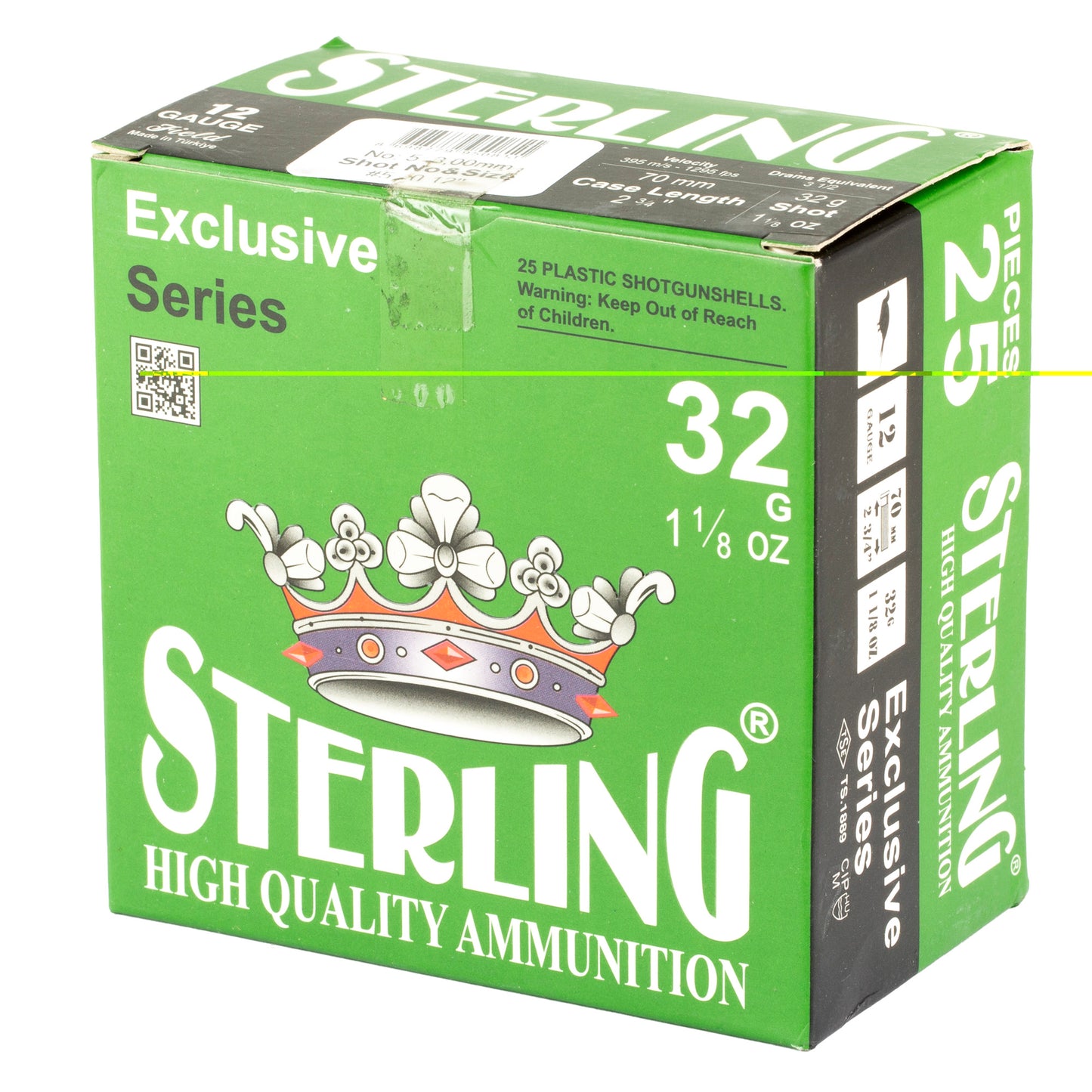 Sterling, Exclusive Series, 12 Gauge 2.75", #5, 1 1/8 oz, Shot Shell (25 Round Box)
