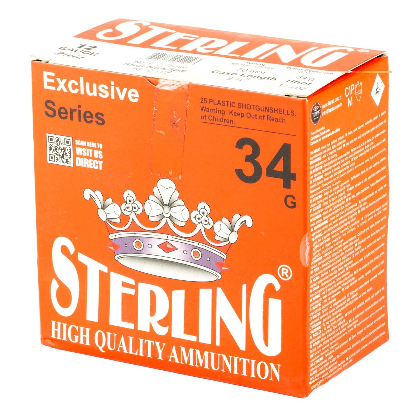Sterling, Exclusive Series, 12 Gauge 2.75", #6, 1 3/16 oz, Shot Shell (25 Round Box)