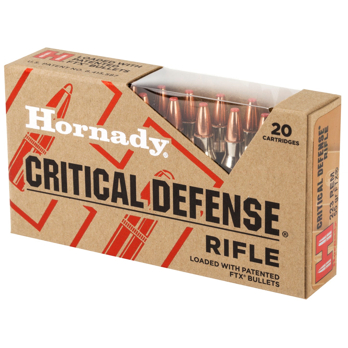 Hornady, Critical Defense Rifle, .223 Remington, 55 Grain | FlexTip | (20 Round Box)