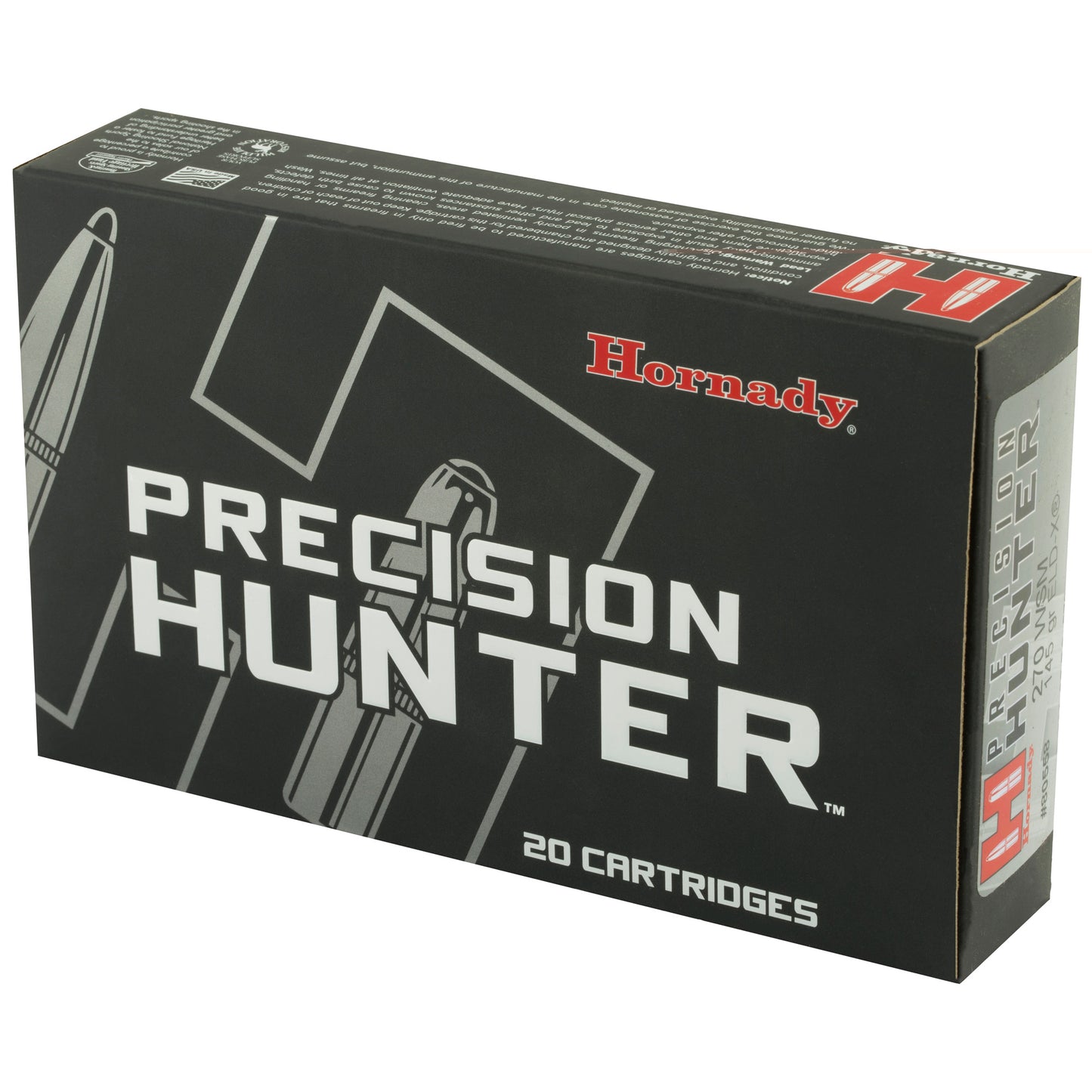 Hornady, Precision Hunter, 270 Winchester Short Magnum, 145 Grain, ELD-X (20 Round Box)