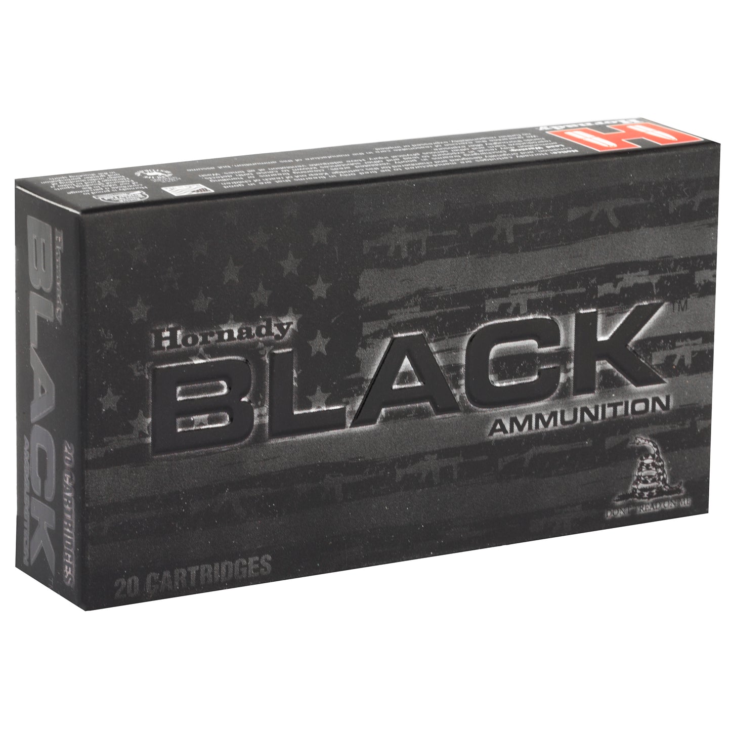 Hornady, BLACK, 5.56NATO, 75 Grain, Interlock HD SBR (20 Round Box)
