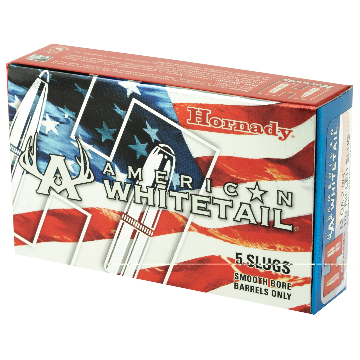Hornady, American Whitetail, 12 Gauge, 2.75", 1oz., Rifled Slug (5 Round Box)