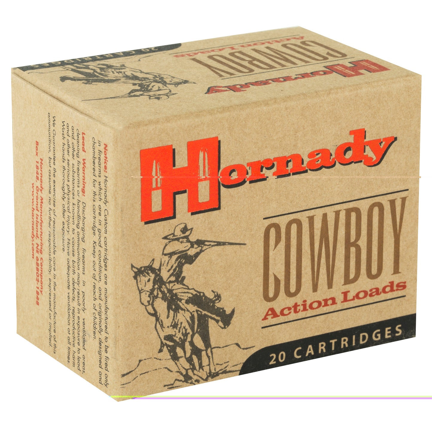Hornady, Cowboy Action Loads, .45 Colt, 255 Grain | Lead Flat Nose, L-Flat | 20 Rounds per Box